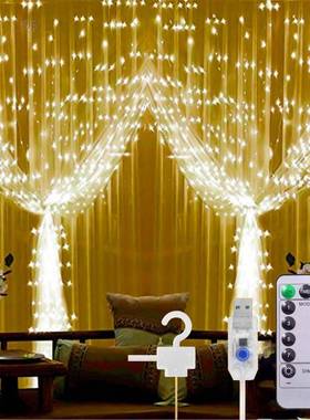 Christmas Curtain Lights 300 LED Fairy String Twinkle Light