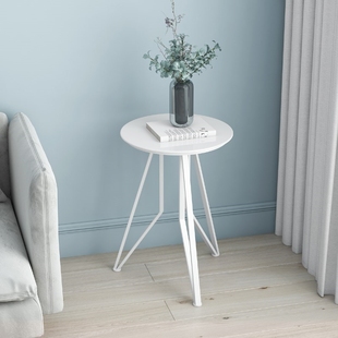 Nordic creative marble round small coffee table simple sofa