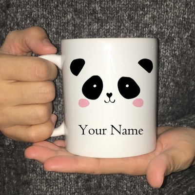 Personalised Custom Printed Mugs Cute Panda Tea Coffee Mug