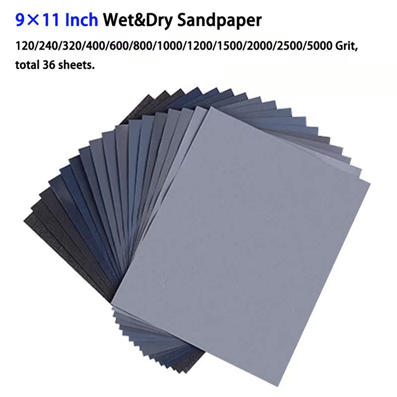 36Pcs/Set 120- 5000 Grit Sandpaper Water Wet Grinding