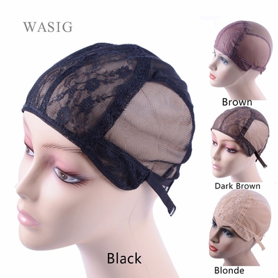 Lace Wig cap for making wigs with adjustable strap on the ba