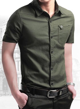 2021 New Summer 100% Cotton Shirts for Men New Breathable Mi