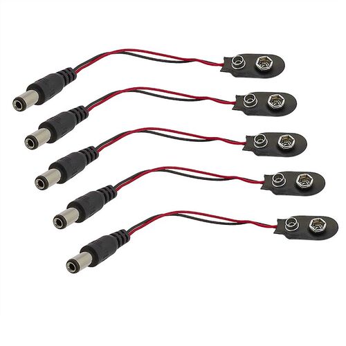I type 9V Male DC Battery Power Plug Clip 5.5x2.1mm DC Male