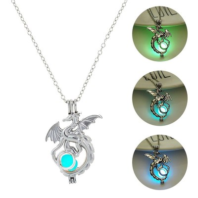 2019 Fashion Dragon Glowing Stone Necklace Women Man Glow i