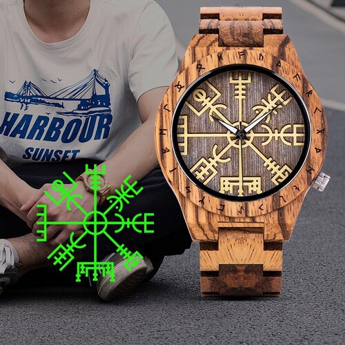 reloj hombre BOBO BIRD Wood Watches for Male Helm of Awe or