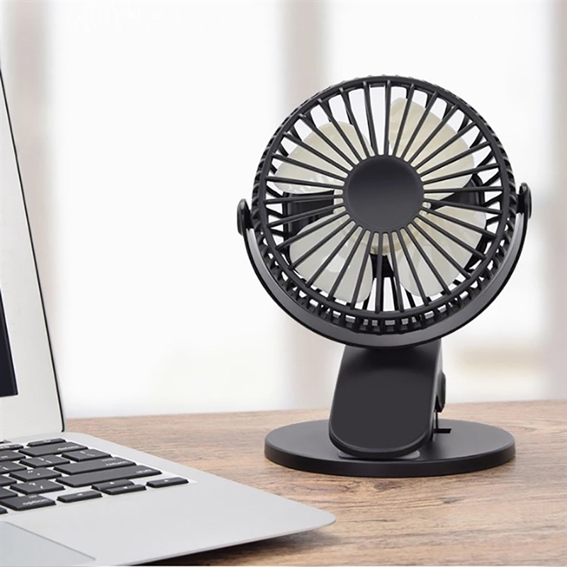 USB Clip Desktop/Table Fan Mini Portable Clamp 3 Speeds Desk