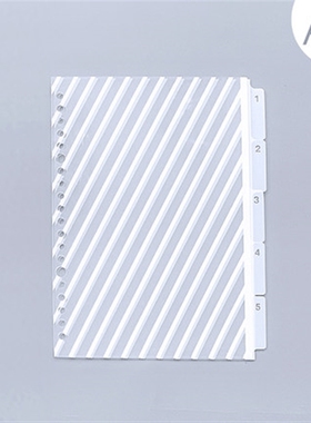 5 Sheets/pack A5/B5/A4 Binder Index Dividers Creative Classi