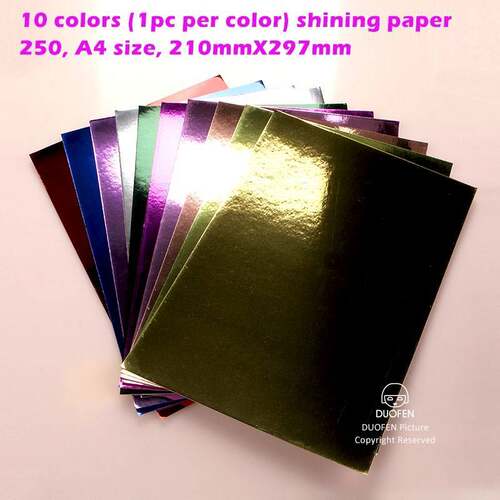 DOFEN craft paper shining color golden gilded mirror suface