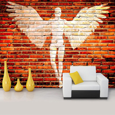 Custom 3D Wallpaper Murals Retro Nostalgic Brick Wall White