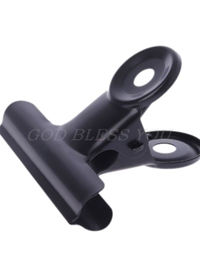 5 Pcs Bulldog Letter Clips Stainless Steel Black Metal Paper