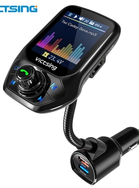 VicTsing Bluetooth FM Transmitter Radio Adapter Car Handsfr