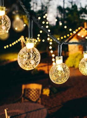 50 LEDs Crystal Ball 9.5M Solar Lamp String Fairy Lights