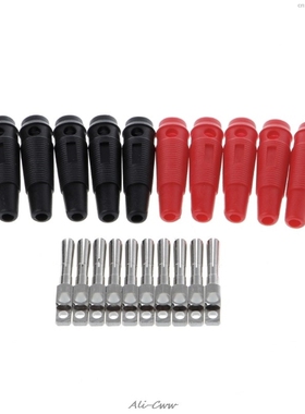 2018 10Pcs 32A 4mm Banana Plug High Current Insulated Shroud