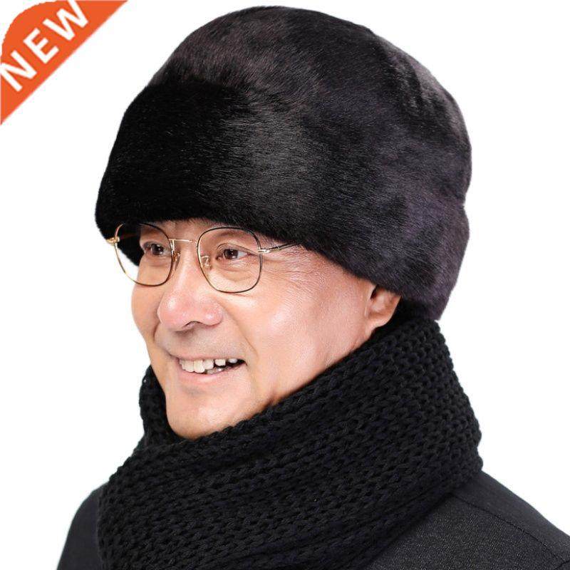 2022 winter caps men bomber hats faux fur cap outdoors warm