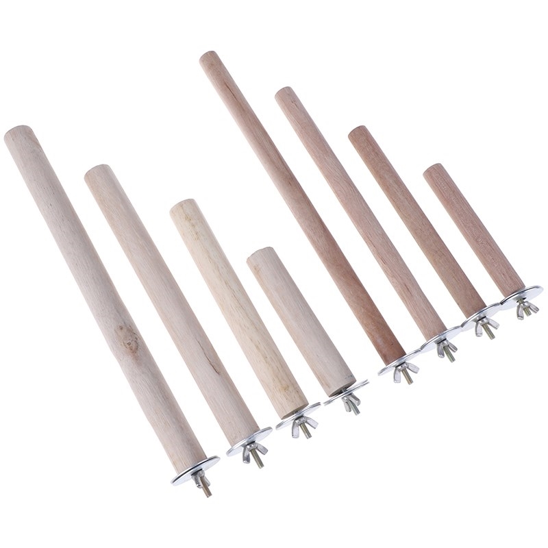 1Pc Wooden Parrot Stand Stick Perch for BirdsToy Bird Cage