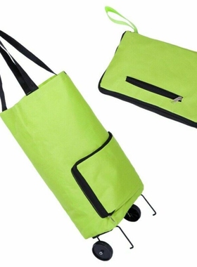 Foldable Trolley Bag Portable Shopping Cart Folding Home Tra