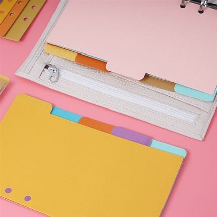 5 pcs/set Binder Index Dividers A5/ Personal size Notebook I