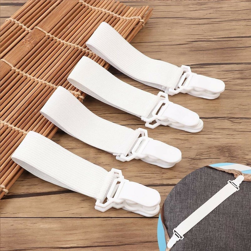 4pcs Nylon Buckle Elastic Band 适用于 Bed sheets Super Pract
