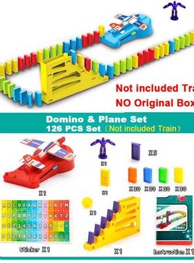 60pcs Electric Domino Car Train Vehicle Model Automatic Set