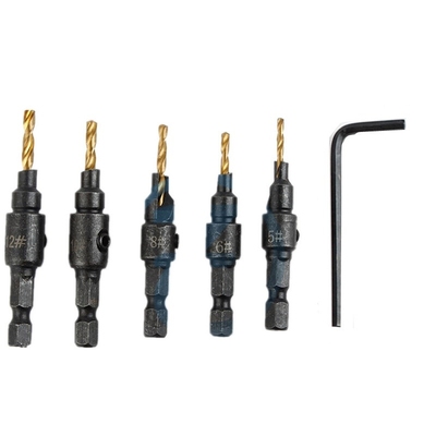 4Pcs 1Set Damaged Screw Extractor Drill Bits Guide Set Broke