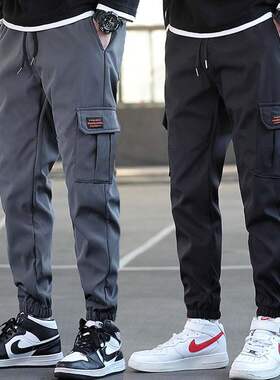 2021 autumn and winter overalls men's casual Plush s