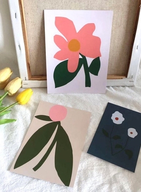 3pcs Photo Studio Backdrop Paper Card INS Hand Painted Flow