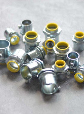 UL美标认证盒接头杯梳EMT管金属线管铁镀锌接头锁母EC131 1/2接头