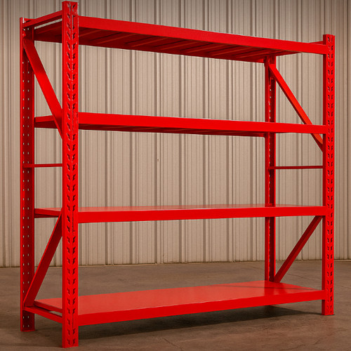 红色多层铁艺置物架存储架