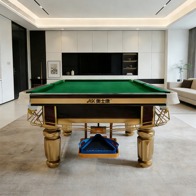 奥士康台球桌中式黑八球房俱乐部专用赛台家用标准型桌球台案子