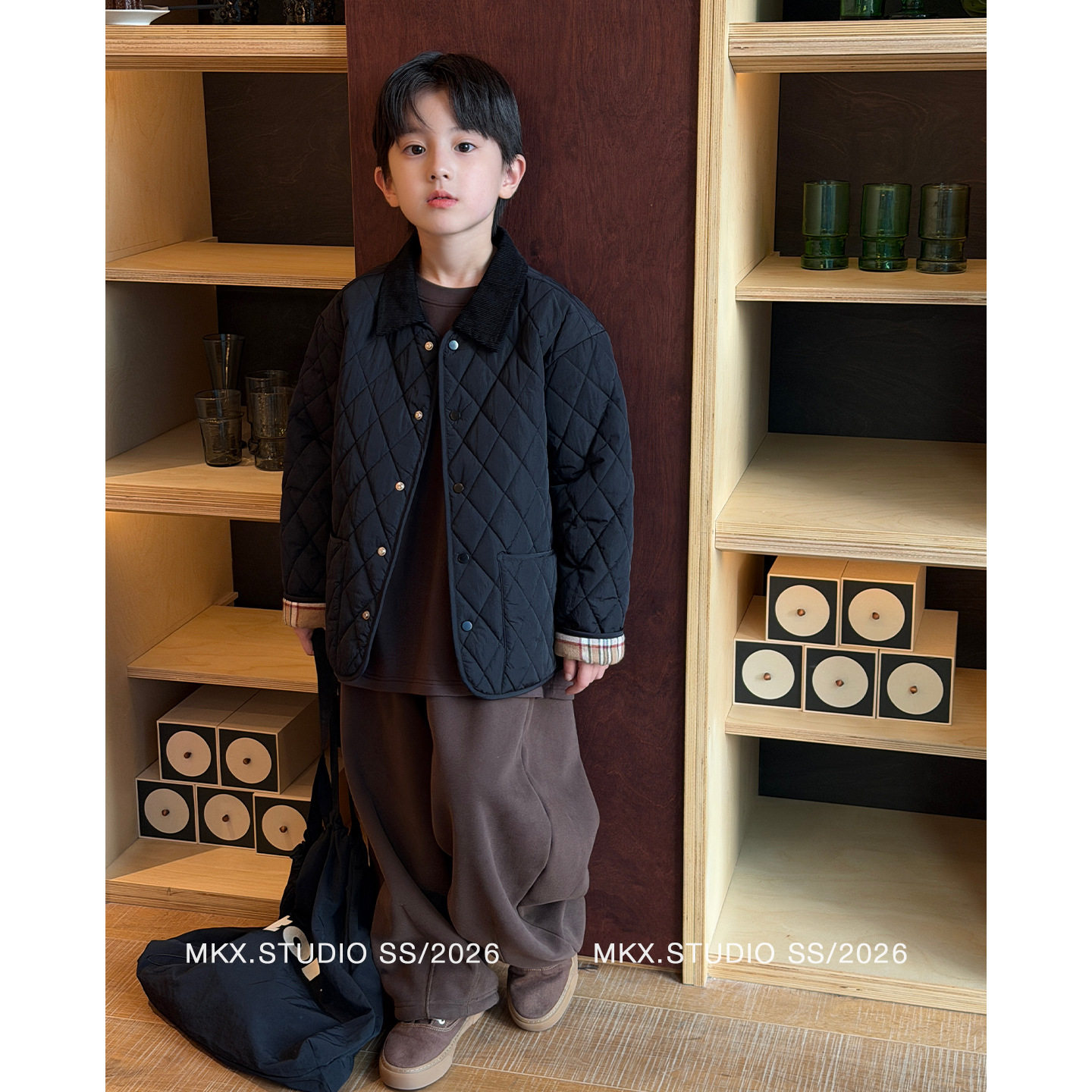 男童秋冬夹棉加厚棉服外套