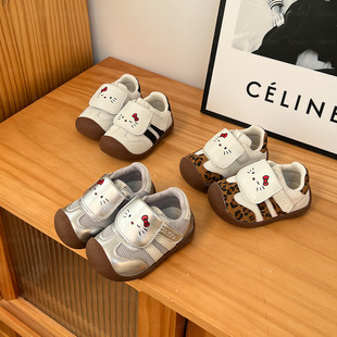 女童德训鞋0-3岁春款单鞋软底儿童阿甘鞋网面婴儿防滑透气学步鞋