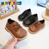 男宝女宝小皮鞋 春秋英伦风软底宝宝单鞋 婴幼儿学步鞋 周岁小童真皮