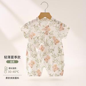 夏季款新生婴儿连体衣薄款