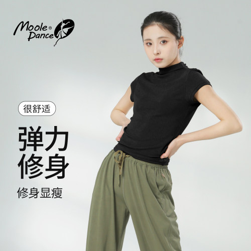 小茉莉现代舞服装舞蹈短袖上衣