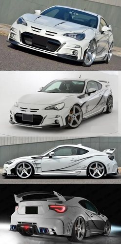 GT 86\BRZ改装RW狼炎款前杠\后杠\侧裙\大包围