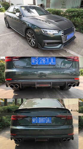 17~19款A4L\S4改装TM前唇\后唇