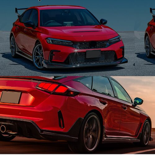高品质CIVIC type R FL5改装M款前唇\后包角\侧裙\11代思域街道版