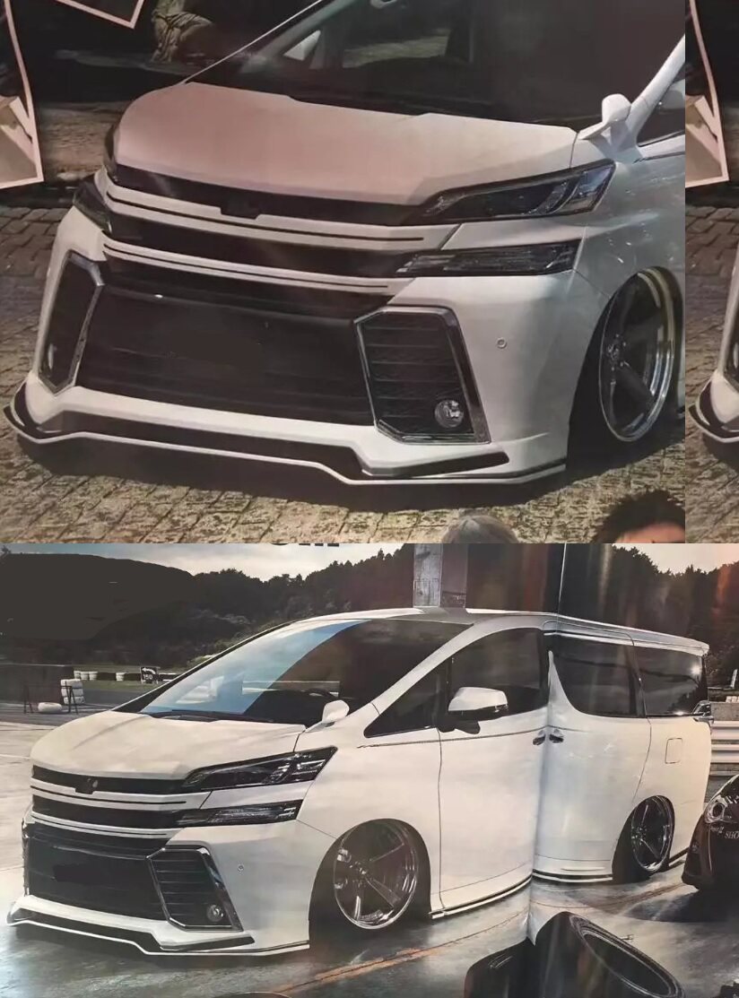 威尔法vellfire ah30改装kul款前唇后唇侧裙小包围