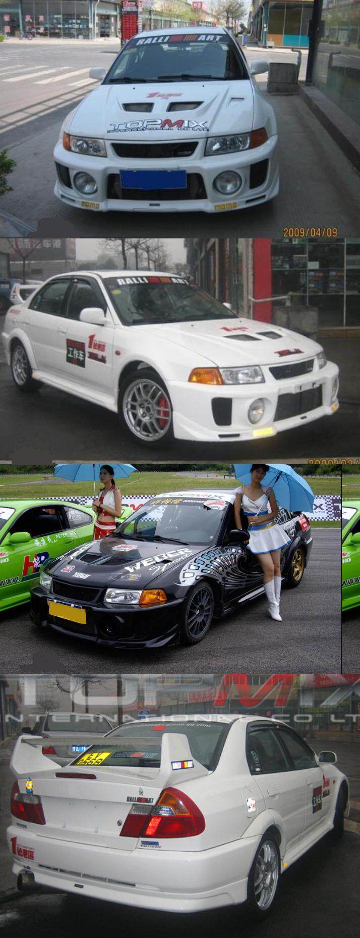 高品质lancer菱帅改装evo 5代宽体大包围前杠后杠侧裙