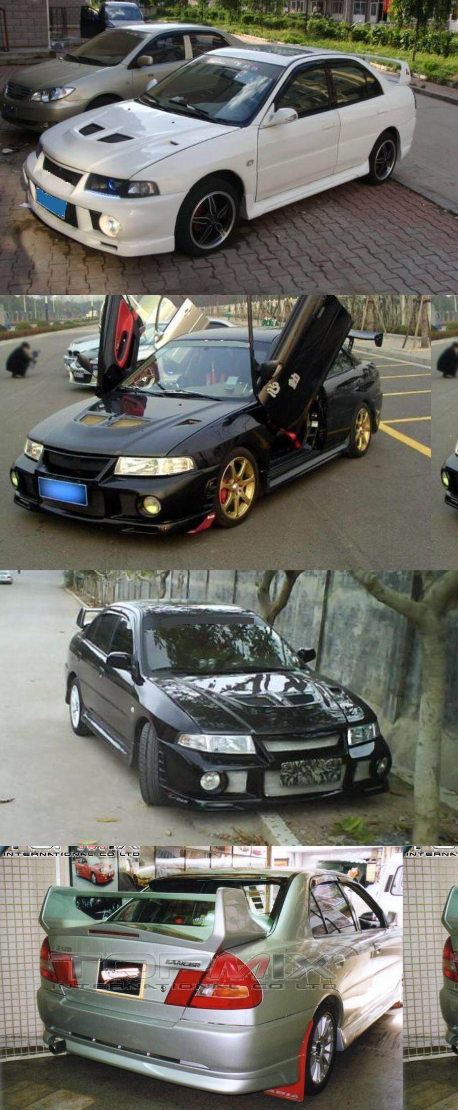 高品质菱帅lancer改装evo 6代前杠后杠大包围蓝瑟v3菱悦后杠