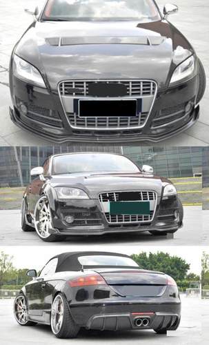 碳纤维08~10款奥迪TT改装RW款前唇\中出后唇\侧裙