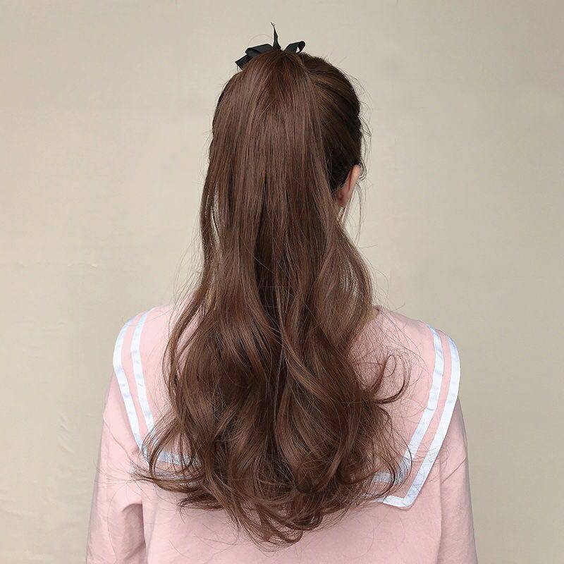 真发马尾大波浪女辫子高马尾抓夹