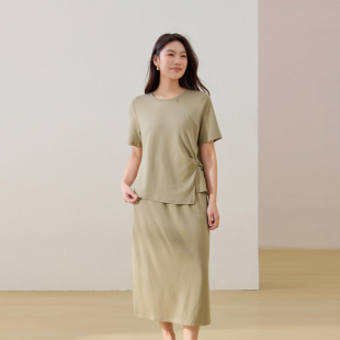 纤莉秀大码 舒适休闲套装 女装 松弛感套装 新款 胖mm2026夏装 时尚