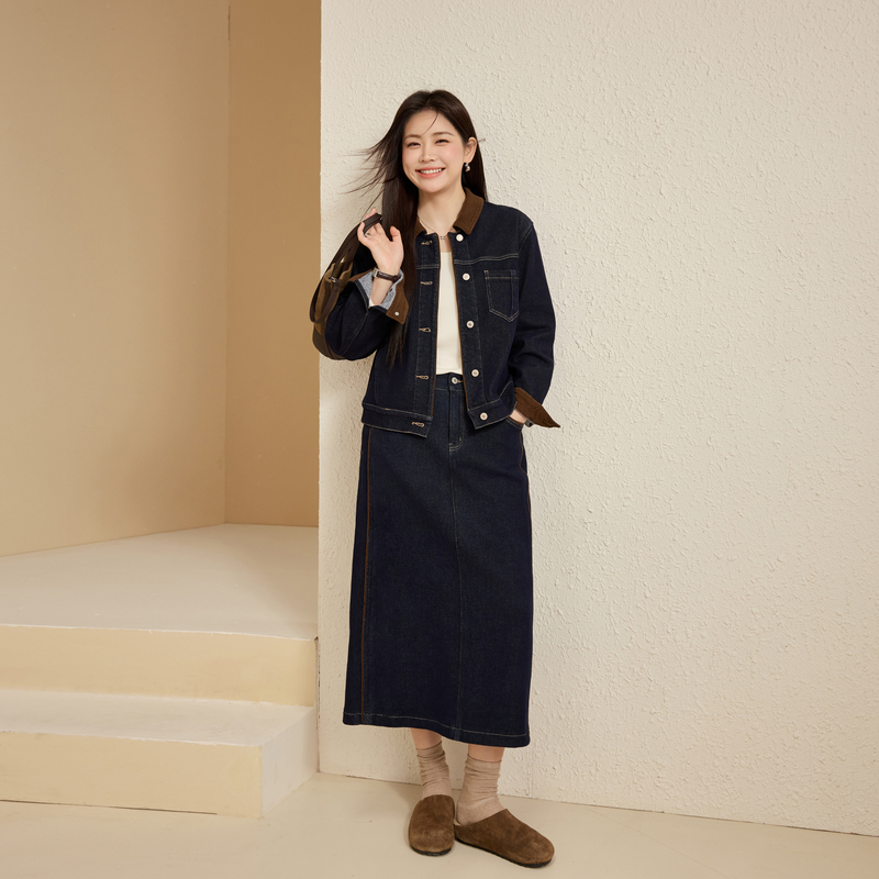 纤莉秀大码女装加绒加厚两件套