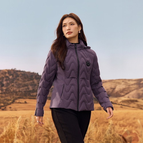 纤莉秀轻薄修身90鹅绒羽绒服