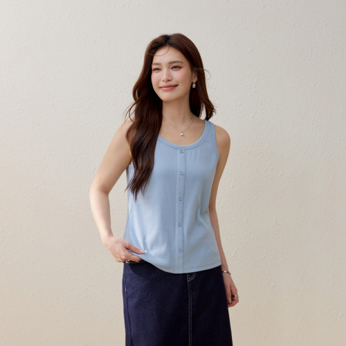 【圆领无袖背心吊带】纤莉秀大码女装时尚减龄内搭胖mm2026春新款