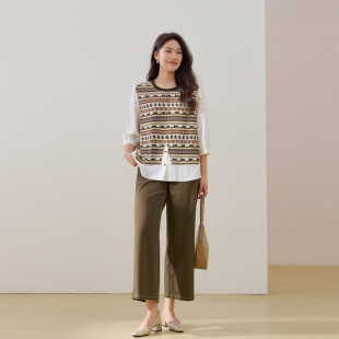 宽松舒适两件套胖mm夏装 女装 纤莉秀大码 新款 复古休闲慵懒套装