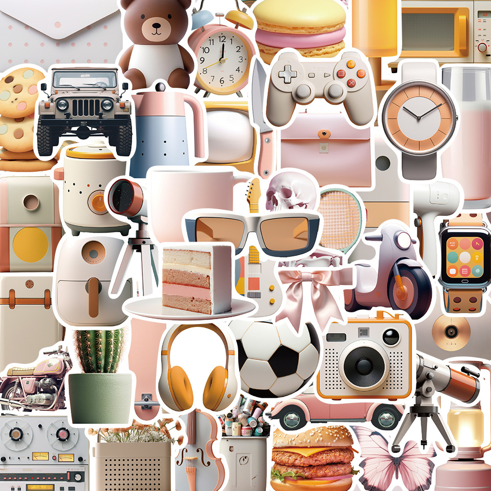 涂中鸦贴纸/立体贴纸50张极简