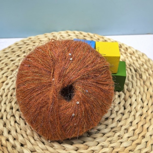 一包300克 20元 进口南非珠片小马海 12团亮片马海毛线亮丝羊毛秒杀