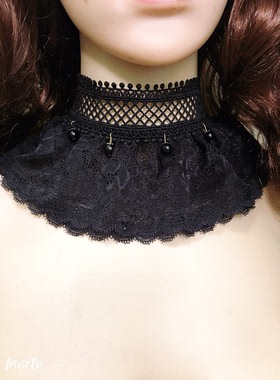 哥特围脖锁骨链项圈糖衣泡菜蕾丝